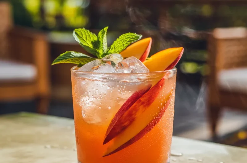 Peach Bourbon Smash