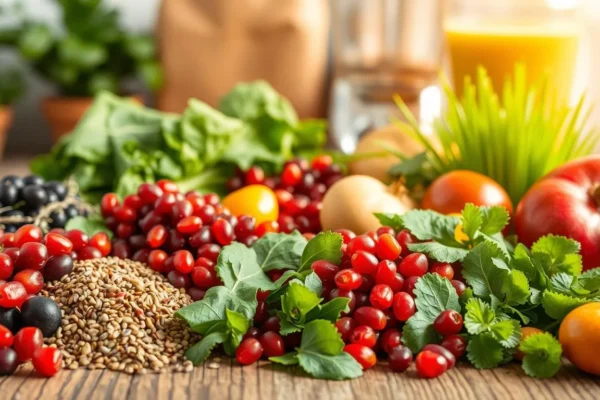 A variety of superfood ingredients