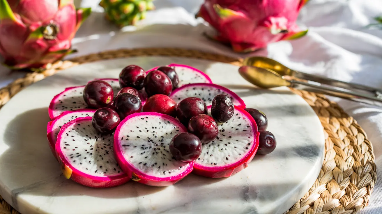 the top exotic fruits (acai berries and dragon fruit)