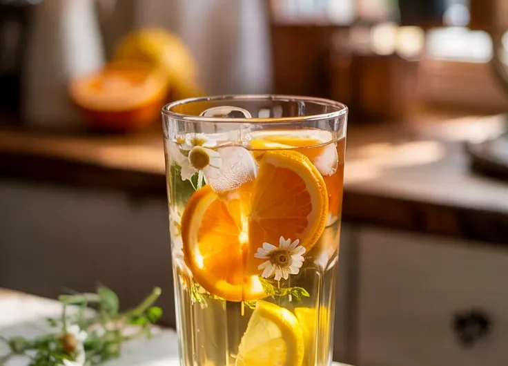 Calming Chamomile Citrus Iced Tea
