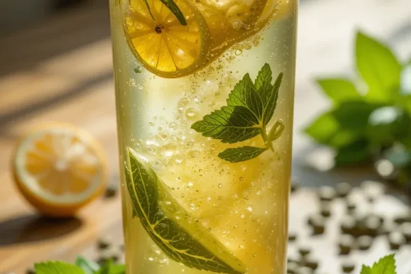 iced green coffee citrus tonic feature image