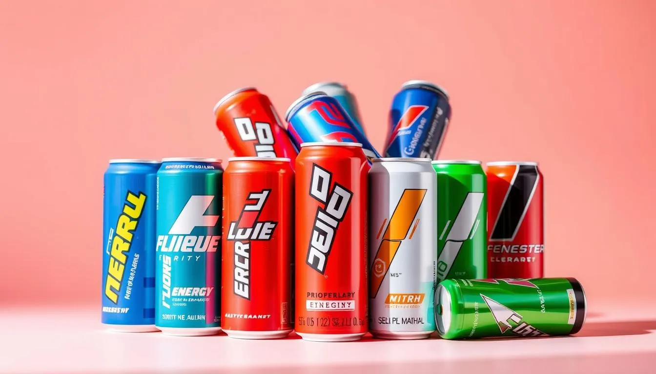 a variety of morning energy drinks