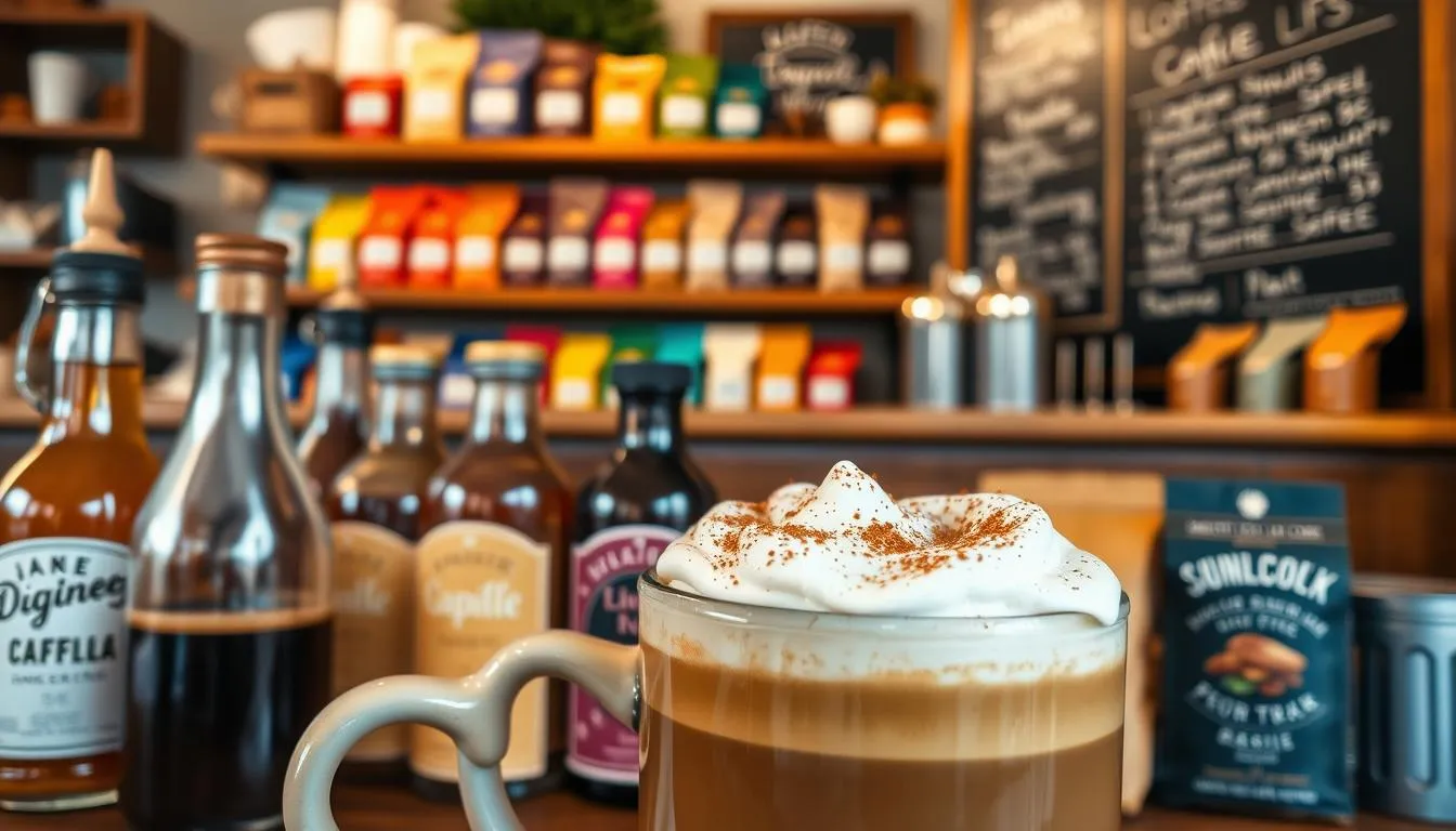 flavored coffee with whipped cream