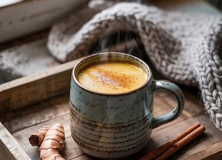 Warming Turmeric Cinnamon Herbal Latte