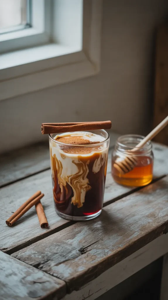 cold brew honey cinnamon latte