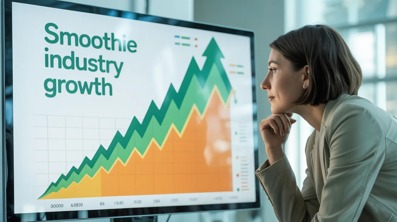 Market growth chart of smoothie industry